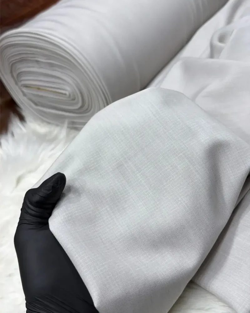 Ivory Soft Kaftan Wool fabric on the roll